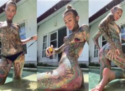 Becky Holt desnuda engrasada por la piscina porno vídeo Leaked