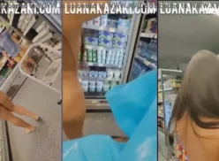 Luana Kazaki Desnuda por Completo en el Supermercado