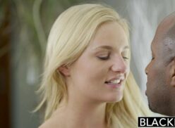 Interracial blonde