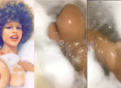 Stormi Maya cantando desnuda en el baño