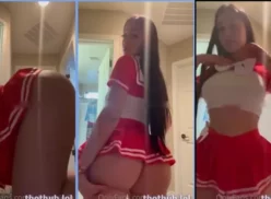 Jailyne Ojeda seductora en ropa interior de colegiala