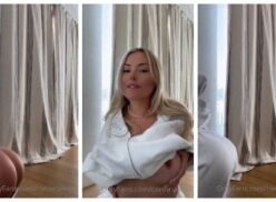 Corinna Kopf desnuda doblado sobre tease vídeo porno