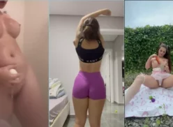 Adria Marcela mostrando su cuerpo sin ropa en diferentes videos