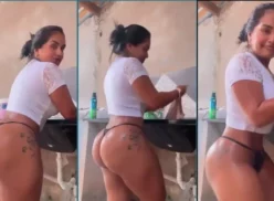 Andressa Lopes, famosa por sus videos privados, mostrando todo su talento