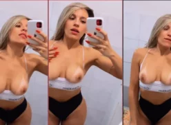 Aninha Maxxi mostrando sus tetas reflejadas en el espejo