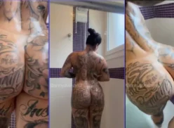 Anny Alves, la brasileña, grabando un vídeo en el baño con su amiga dotada