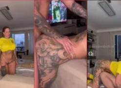 Anny Alves se divierte con un hombre muy grande y recibe mucha corrida en su culo tatuado