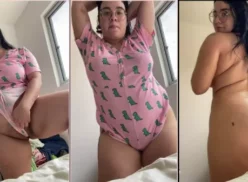 Babysamixxx quitándose el pijama de forma súper sensual