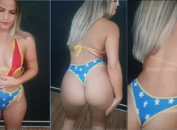 Bruna Carlos balanceándose al son del funk enseñando las tetas