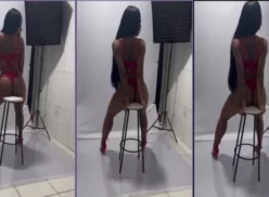 Detrás de escena de una sensual sesión fotográfica con Negra Japa, en preparación para sus increíbles fotos