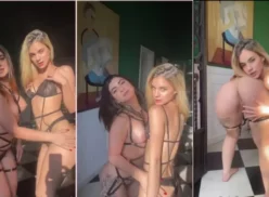 Doris Medeiros haciendo un pequeño show con su amiga morena en OnlyFans, ¡lo mata