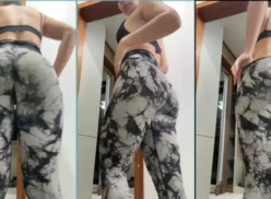 Ellenzinhaexib haciendo un sensual show mostrando todo con pantalones muy ajustados