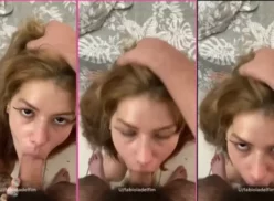 Fabiola Delfim practicando sexo oral hasta recibir una deliciosa eyaculación