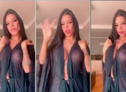 Jaiane limma luciendo una camiseta transparente y mostrando sus turgentes tetas