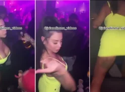 Jaiane Limma provocando una fiesta sin llevar bragas