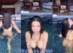 Japa Nordestina luce enseñando sus pechos en la piscina y volviendo locos a los hombres