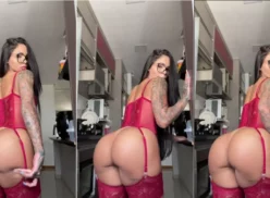 Luani Almeida, conocida por sus fotos provocativas, posa usando bragas sensuales con un toque audaz, mostrando su belleza de una manera provocativa