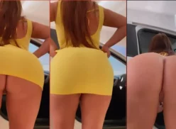 Michelly Rediva sensualiza meneándose con provocativo vestido y sin bragas