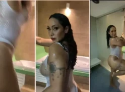 Milf rosiane pinheiro sexy y sensual en bragas transparentes y mojadas