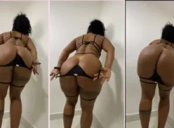 Mira este vídeo casero de Rosiane Pinheiro bailando y sensualizándose mientras se quita las bragas y luce su culo respingón