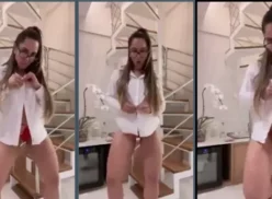 Mujer Melão luciendo su sensualidad desnudándose y luciendo sus grandes pechos de forma provocativa