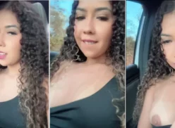 Susana Barbosa mostrando las tetas al conductor de Uber