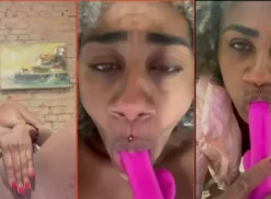 Thais Gomes desnuda divirtiéndose con juguetes íntimos