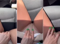 Tuani Basotti luciendo su sensualidad en el auto con provocativas braguitas y luciendo sus curvas