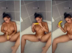 ¡Yasela Avendaño meciendo la bañera y jugando con un plátano, está dando de qué hablar