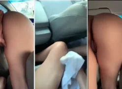 Aline Vitória es captada en el auto de Uber haciéndole una mamada al conductor y su novio grabando toda la acción