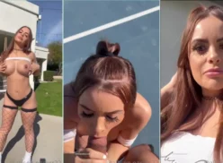 Allison Parker decide hacerse una mamada en el jardín sólo para chupársela al tío bien dotado