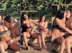 Andriza Haack y Brenda Trindade divirtiéndose juntas en un picante vídeo de temática lésbica