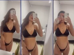 Erica Moutinho fue captada en videos mostrando su ropa interior