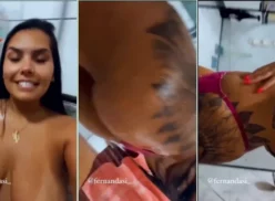 Fernanda Silveira, famosa de OnlyFans, aparece provocando con bragas en la ducha y luciendo de lado