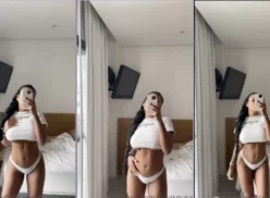 Flaviane Souza, una sexy mujer negra, vio filtradas en Internet fotos de sus fotos en ropa interior