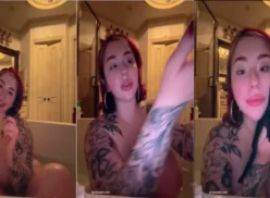 Juliette Michele, famosa del OnlyFans, mostrando su cuerpo en la bañera durante su baño