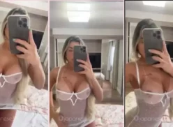 Jully Queiroz luciendo braguitas transparentes mostrando su maravilloso cuerpo