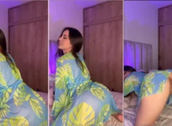 Karol Rosado famosa de onlyfans bailando con sensual vestido sin bragas luciendo su cuerpo