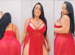 Paulinha Cordeiro, la morena luce sensual con su suéter rojo