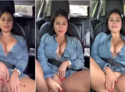 Steffy Moreno fue captada tocándose en el auto de la aplicación