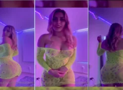 Viviane Lomelin muy caliente bailando con un vestido muy ajustado resaltando sus increíbles curvas