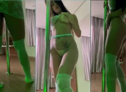 Carol Machado, la modelo delgadita, luce su sensualidad en un pole dance con las tetas y el coño a la vista