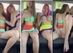 Evy Vieira y Pah Suelen ensuciándose en el coche sin ropa