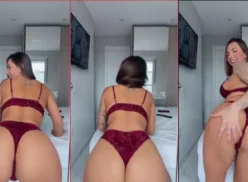 Karol Rosalin, conocida por sus videos en OnlyFans, aparece haciendo twerking en sensuales bragas frente a la cámara