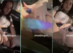 Ketlin Groisman es captada en un vídeo casero usando un juguete en su coño en el coche en la calle