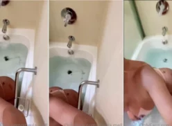 Sheyla Mell sensualizándose con su culo respingón en un momento de relax en la bañera