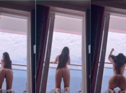 Aline Lary fue captada desnuda durante un crucero en medio del océano para una película para adultos