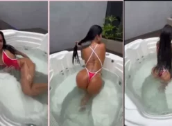 Gabriela Sousa, esposa de Nego Di, luce sensual en la bañera