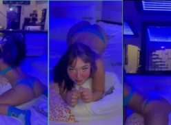 Belle Belinha grabó un vídeo casero masturbándose sola en la cama