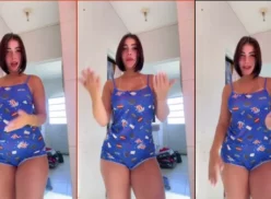 Hermosa morena de la región costera de Santos bailando con su gran culo